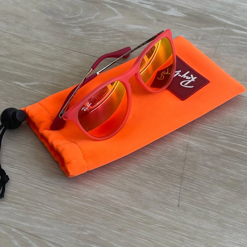 Ray-Ban Red and Orange Wayfarer Sunglasses Kids